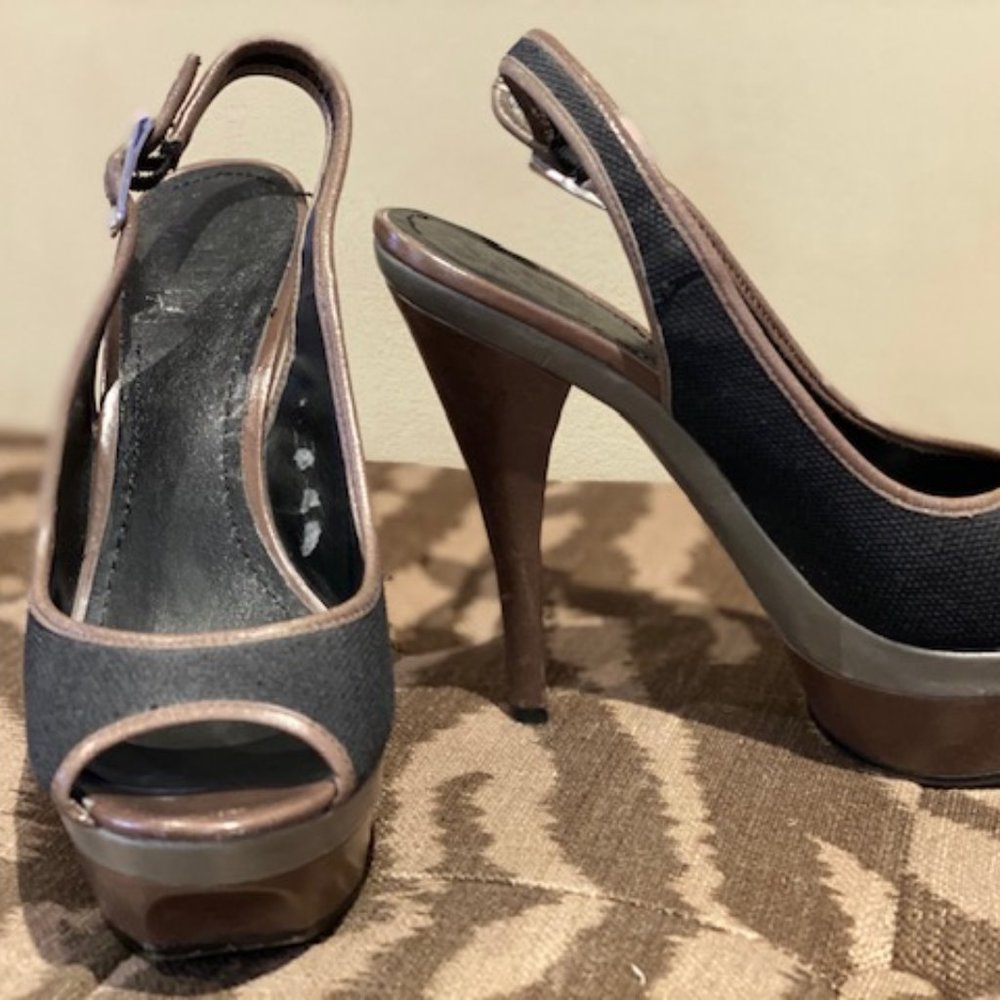 Vince Camuto Women's Stem Platform Slingback Black